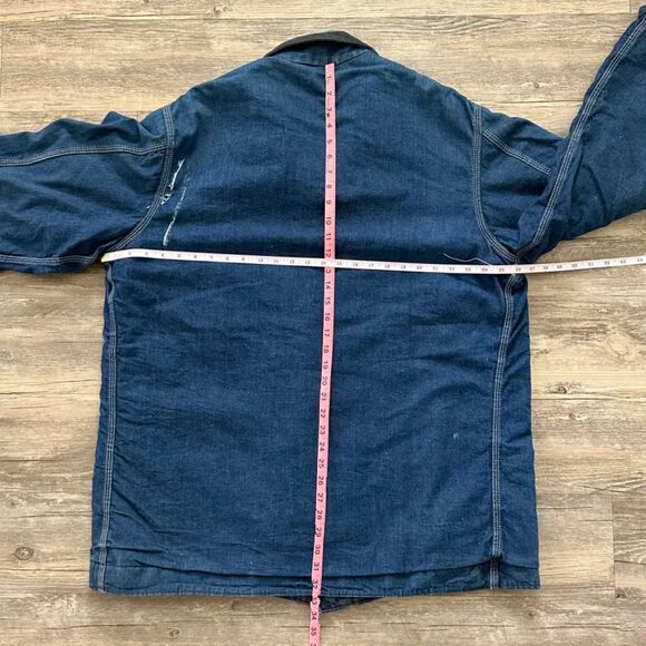 Vintage 50s JC Penney Denim Chore Coat Blanket Lined Size XL - Picture 7 of 7
